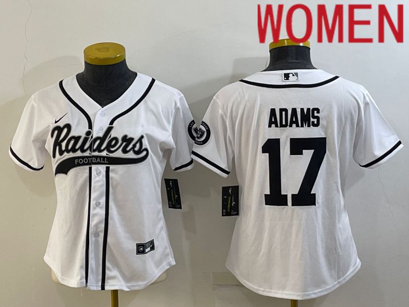 Women Oakland Raiders #17 Adams White 2022 Nike Co branded NFL Jerseys->women nfl jersey->Women Jersey